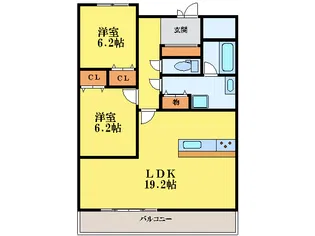 ホウチビル【7階】の間取り