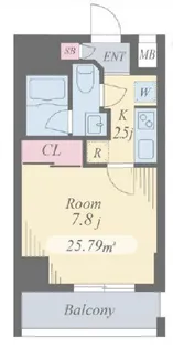 東京都江東区千田【マンション】の間取り