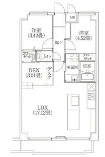 コスモリード学芸大学【1階】の間取り