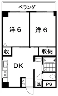 スカンセンマンション【1階】の間取り