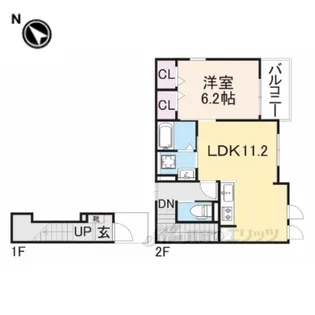 エバーアベニュー【2階】の間取り