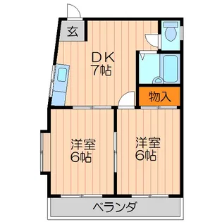 沖町ジュンハイツ【3階】の間取り