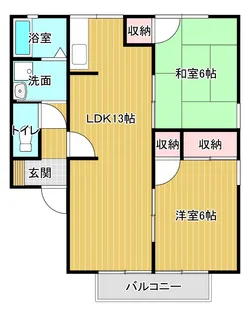 国領ハイツ【1階】の間取り