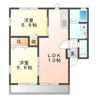 プレシアス本町A棟【2階】の間取り