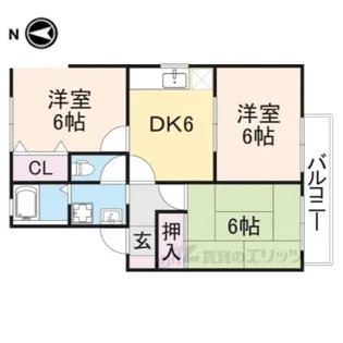 サニースクエアA【2階】の間取り