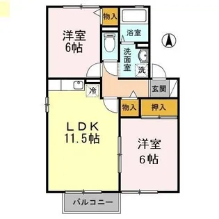 ブロッサム【1階】の間取り