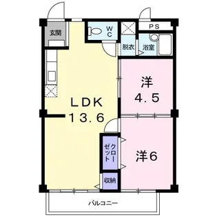 アーバンハイツA【2階】の間取り