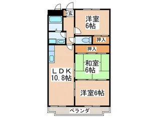シャトレ壱番館【1階】の間取り