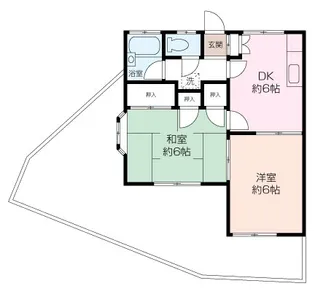 スカイハイツ汲沢【1階】の間取り