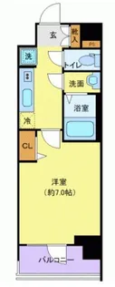プレサンスブルーム浅草North【6階】の間取り