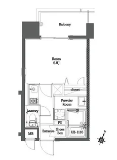 エンクレスト博多MATE【8階】の間取り