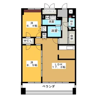 グラン・アベニュー名駅【14階】の間取り
