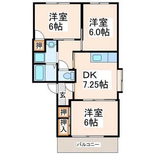 フラットエントピア【1階】の間取り