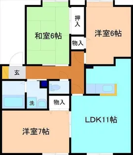 ファーストカイト【1階】の間取り