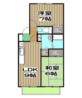ハイカムール塔南【1階】の間取り