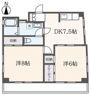 N3マンション【3階】の間取り