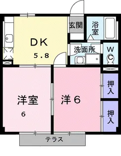 ラフィーネ生駒 (西松ヶ丘)【1階】の間取り