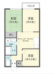 ガーデンプレイス弐番館【2階】の間取り