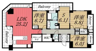 千葉県千葉市美浜区打瀬3【マンション】の間取り