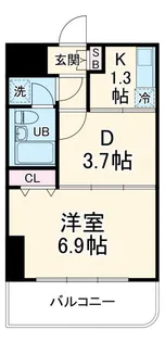 ライオンズマンション平塚宝町【8階】の間取り