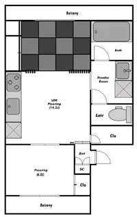 2DKの間取り画像