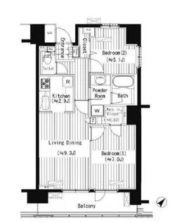 PRIME URBAN 東中野 COURT【5階】の間取り