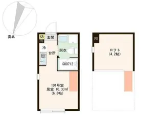 東京都練馬区石神井町8【アパート】の間取り