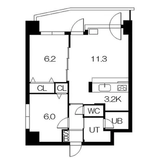 2LDKの間取り画像