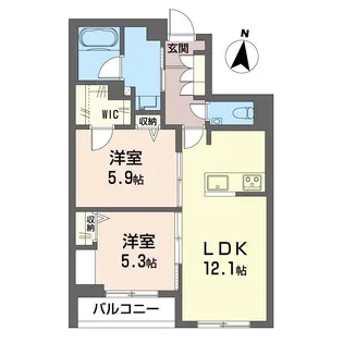 ブラン ノワール【3階】の間取り