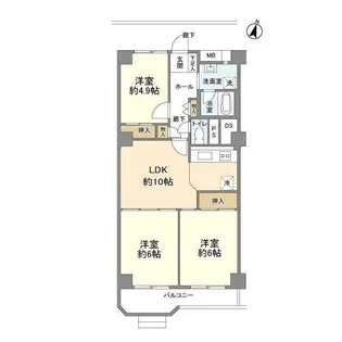 エクセレンス横浜【1階】の間取り