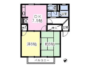ハッピネスMtオータム B【2階】の間取り