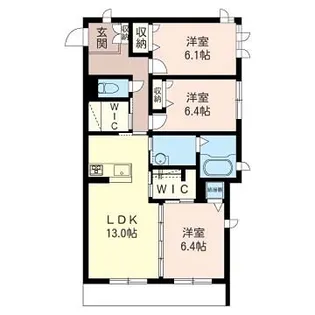 3LDKの間取り画像