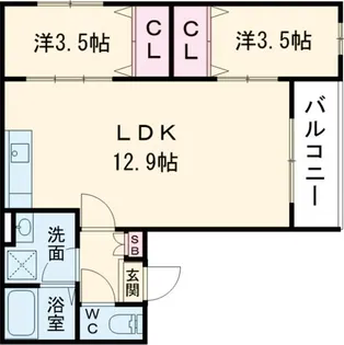 大阪府松原市天美我堂7【アパート】の間取り