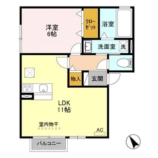 新潟県新潟市西区新通南2【アパート】の間取り