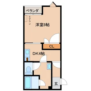カーサ富岡【1階】の間取り