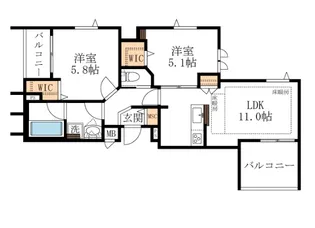 オロクレセール【3階】の間取り