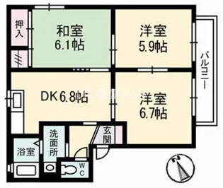 シャーメゾン グリーンヒル A棟【1階】の間取り
