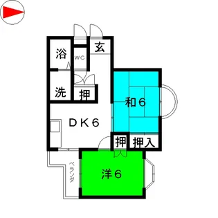 松栄マンション野並【1階】の間取り