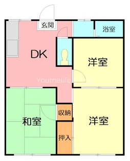 ハイム由美【1階】の間取り