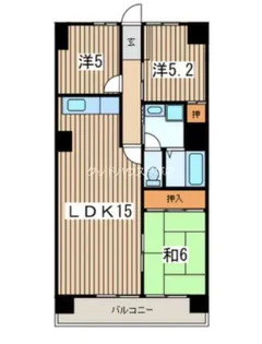 南山ハイム【5階】の間取り