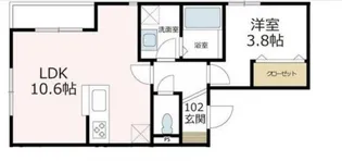 エルカーサ荏田【1階】の間取り