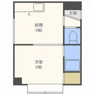 北海道札幌市白石区本郷通10丁目南【アパート】の間取り