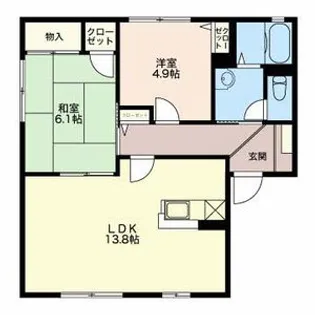 ディアス藤ノ木 B【1階】の間取り