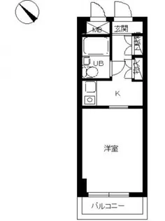 スカイコート横浜平沼【2階】の間取り
