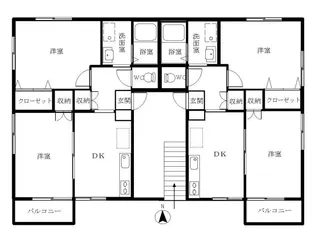 コーポ桂III B【2階】の間取り