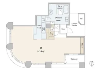 センチュリーパークタワー【6階】の間取り