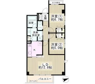 ピュアステージ千歳船橋【4階】の間取り