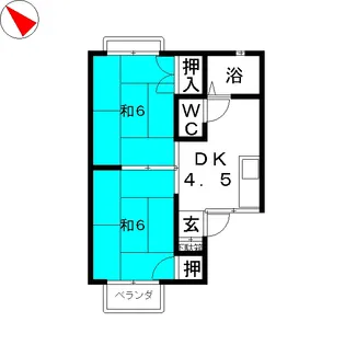 エスペランス桃山D棟【1階】の間取り
