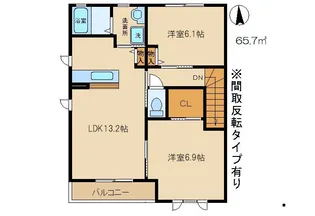 メゾンプランドール A棟【2階】の間取り