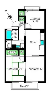 神奈川県横浜市港北区岸根町【アパート】の間取り